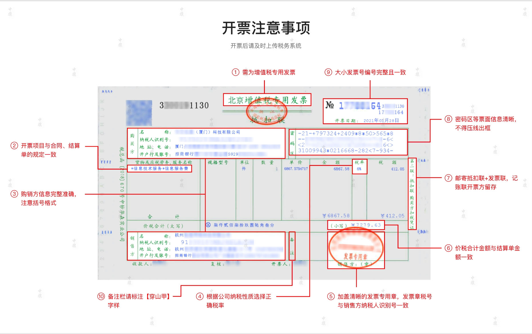 增值稅發(fā)票開票時(shí)所需要的注意事項(xiàng)